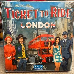 Days of Wonder Ticket to Ride London Board Game Beatles, Fashion 70’s NIB sealed